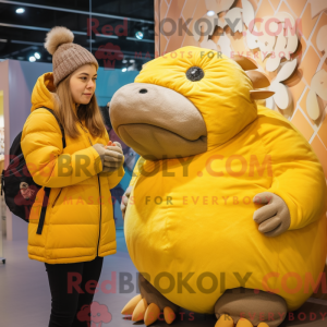 Yellow Glyptodon mascot...