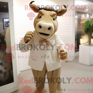 Tan Bull mascottekostuum...