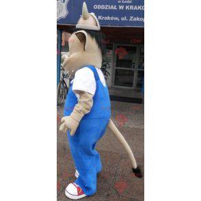 Troll mascotte met een Vikinghelm. Schepsel mascotte -