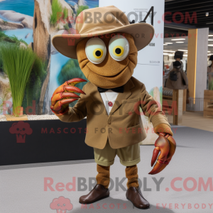 Oliven Eremitkrabbe maskot...