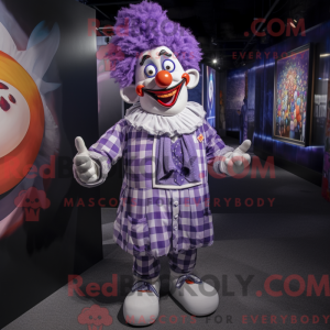 Lavendel Klovn maskot...