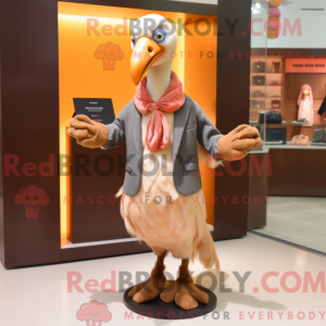 Peach Dodo Bird mascot...
