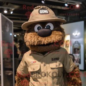 Brown Para Commando mascot...