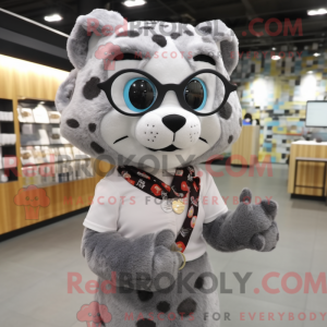 Mascotte de Léopard gris...