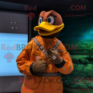 Rust Duck mascot costume...