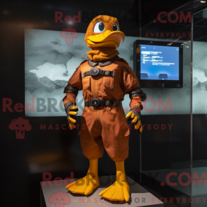 Rust Duck mascottekostuum...