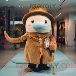 Brown Narwhal mascot...