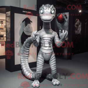 Sølv Hydra maskot kostume...