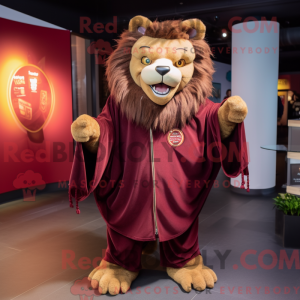 Maroon Tamer Lion mascot...