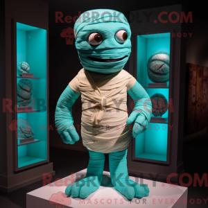 Turquoise Mummy mascot...