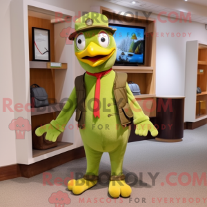 Postava maskota Lime Green...