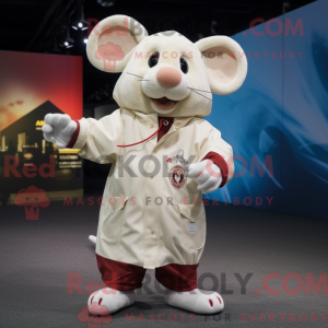 Cream Mouse mascot costume...