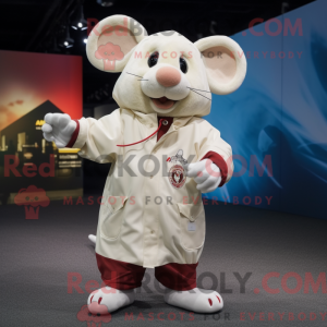 Cream Mouse maskot kostume...