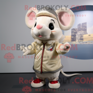 Cream Mouse mascot costume...