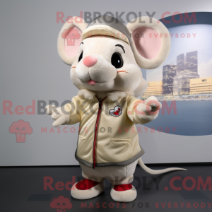 Cream Mouse maskot kostume...