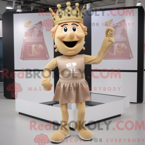 Tan Queen mascot costume...