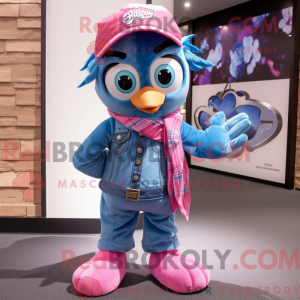 Pink Blue Jay mascot...