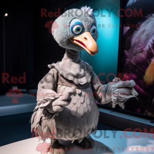Gray Dodo Bird mascot...