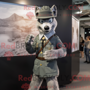 Grå Dingo maskot kostume...