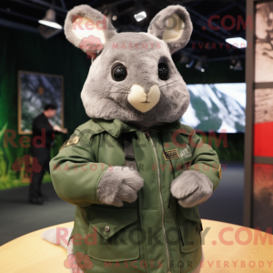 Mascotte de Chinchilla vert...