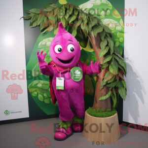 Magenta bønnestilk maskot...