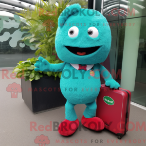 Turkis hindbær maskot...