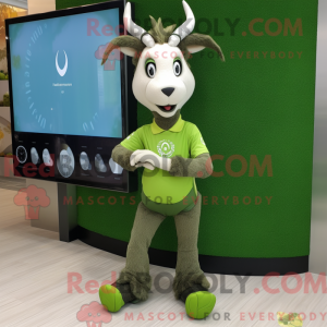 Oliven ged maskot kostume...