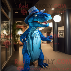 Blue T Rex maskotdraktfigur...