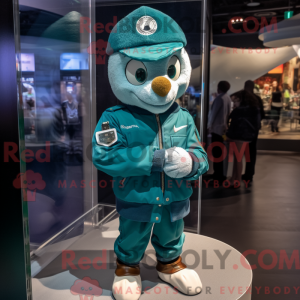 Teal Irish Flag mascot...