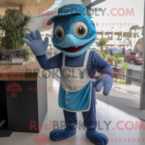 Blue Ceviche mascot costume...