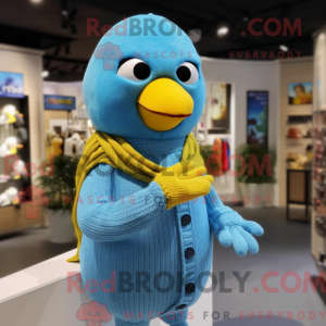 Sky Blue Canary mascot...