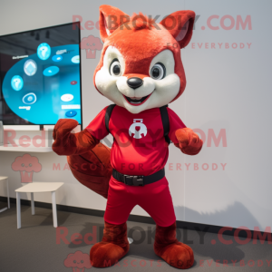 Red Flying Squirrel mascot...