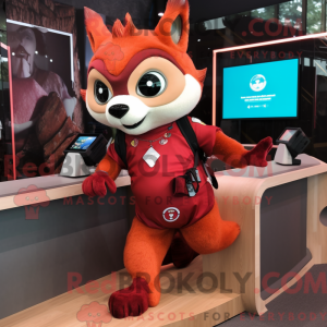 Red Flying Squirrel maskot...