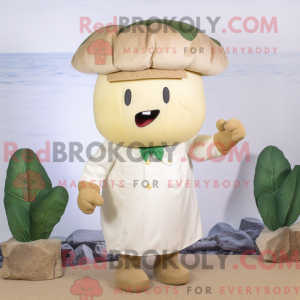 Beige majroe maskot kostume...
