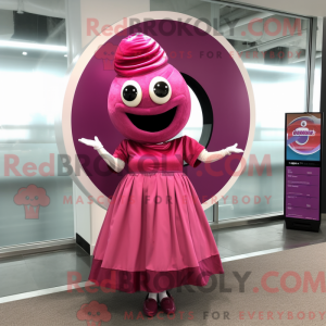 Magenta Bagels mascot...
