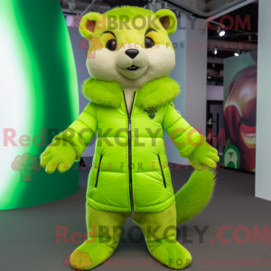 Lime Green Mongoose mascot...