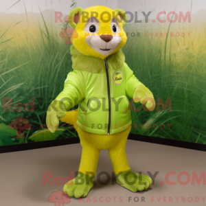 Lime Green Mongoose mascot...
