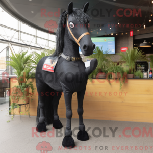 Black Horse-mascottekostuum...