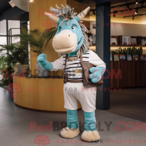 Cyan Quagga Maskottchen...