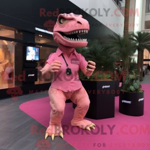 Postava maskota Pink T Rex...