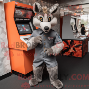 Grå Dingo maskot kostume...