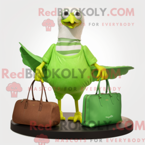 Lime Green Gull mascot...