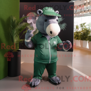 Forest Green Tapir mascot...