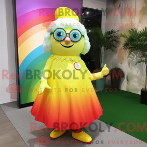 Lemon Yellow Rainbow mascot...