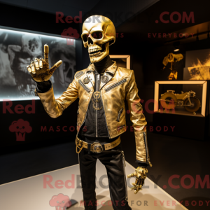 Gold Undead mascot costume...