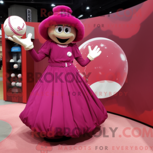 Magenta honkbalhandschoen...