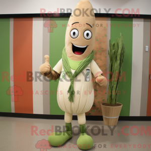 Tan Asparagus mascot...