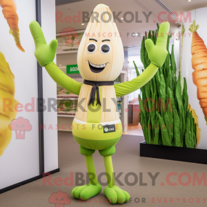 Tan Asparagus mascot...