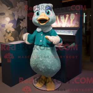 Teal Gosling Maskottchen...