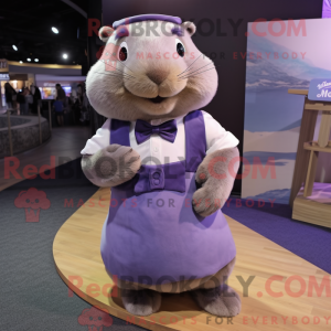 Lavender Beaver Maskottchen...